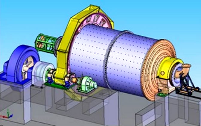 水泥球磨機原理圖 水泥球磨機原理圖